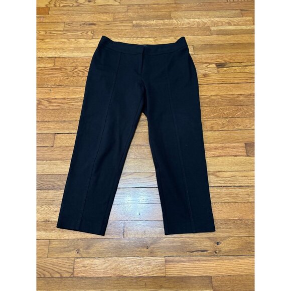 Talbots Womens Signature Cropped Pants Size 12p Petite Black Stretch Rayon - Picture 1 of 4